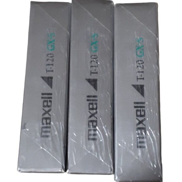 MAXELL Factory Sealed (3) 6 Hours GX-Silver Grade T-120 VHS Blank Video Tape - Picture 6 of 6